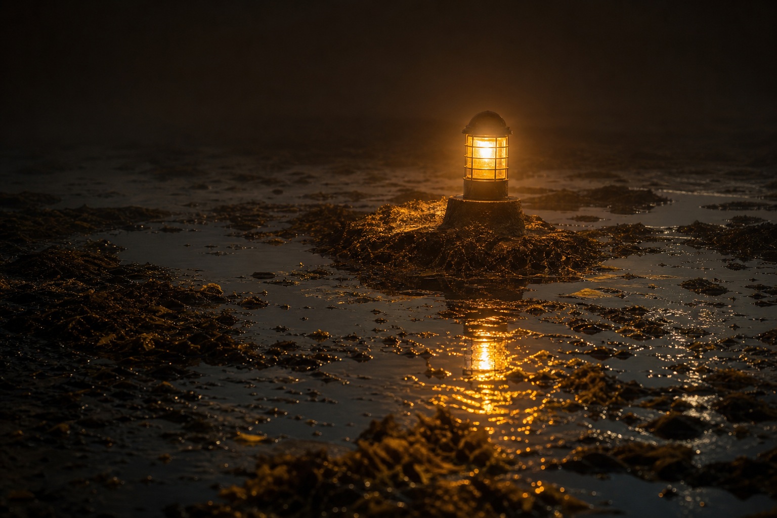 Preview for Isolated Night Light Black Sand Background