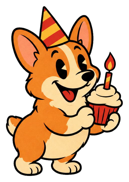 Preview for Vintage Corgi Birthday Pup