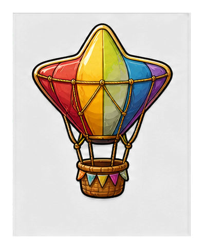 Preview for Hot Air Balloon Star Sticker
