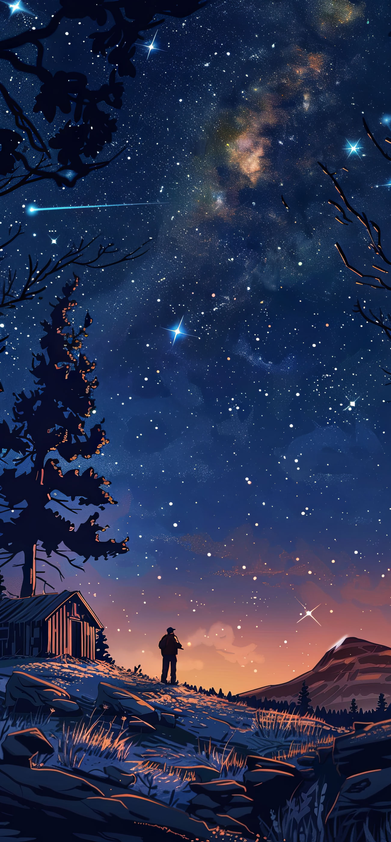 Preview for Serene-night-sky-scene-astrophotography-phone-background-38e13