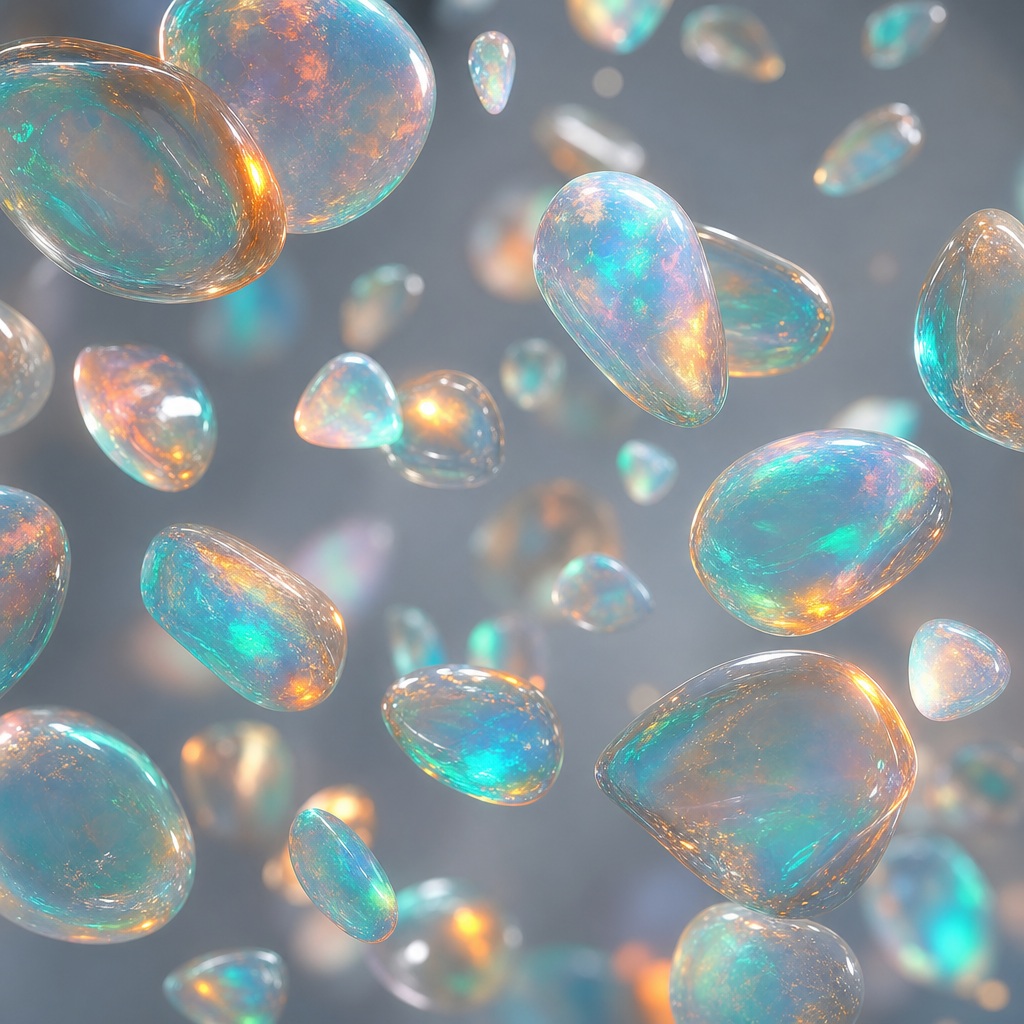 Preview for Iridescent Glass Pebbles Background