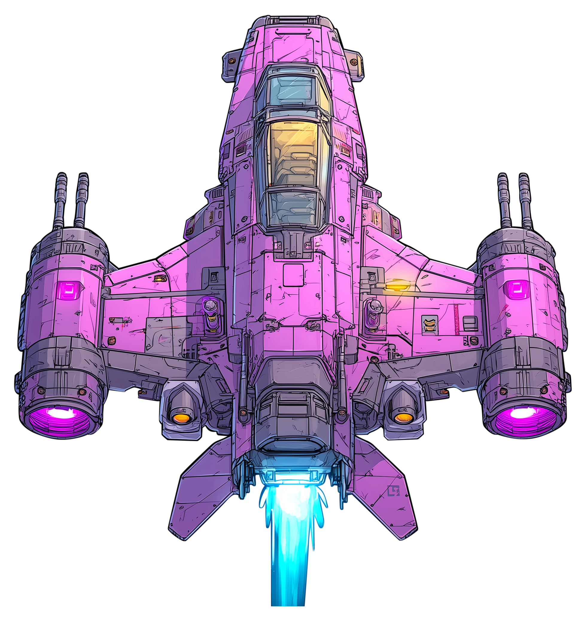 Preview for Futuristic-fighter-jet-pixel-art-spaceship-sticker-aae26