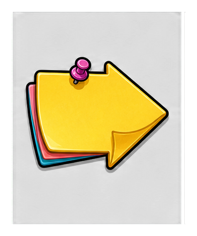 Preview for Sticky Note Arrow Sticker