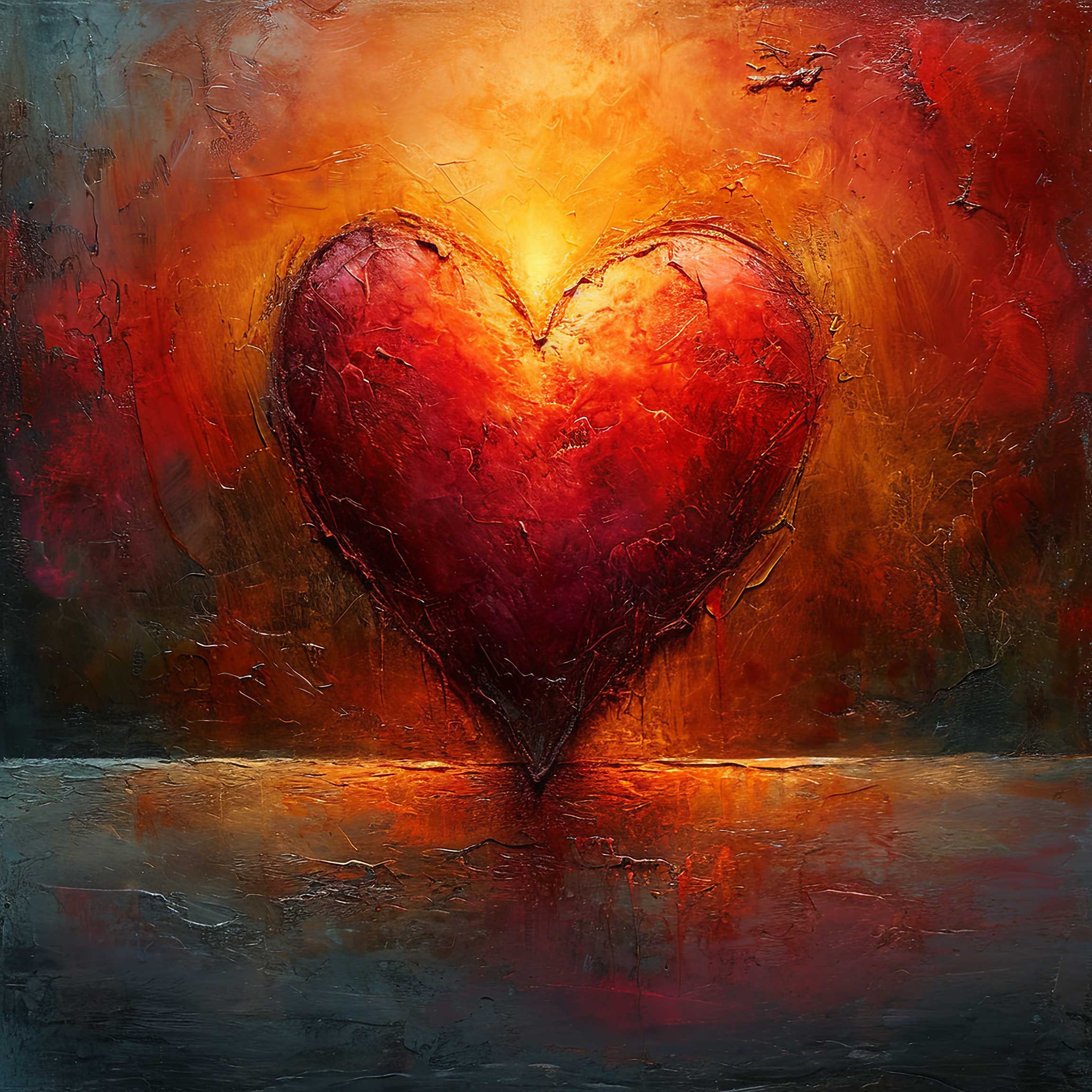 Preview for Vibrant-heart-artwork-love-background-a4129