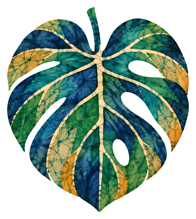 Preview for Batik Tropical Leaves Monstera