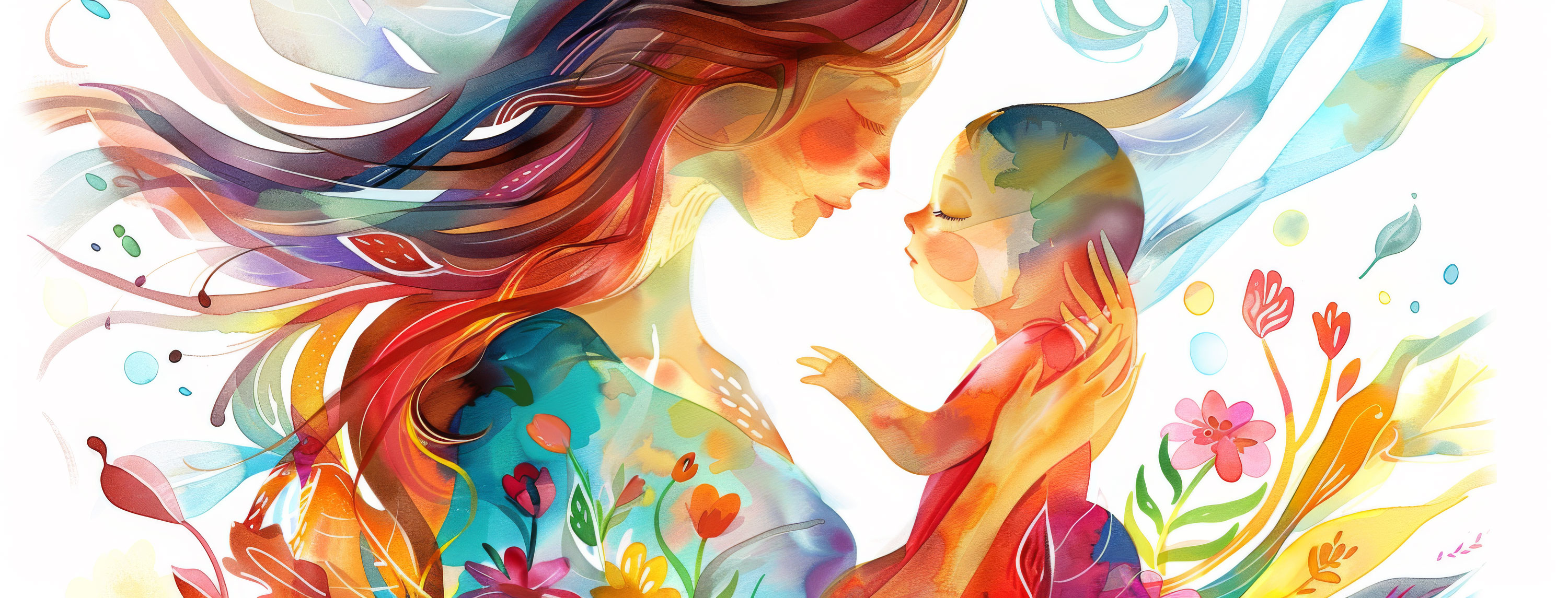 Preview for Mother-child-watercolor-art-mothers-day-background-6680d