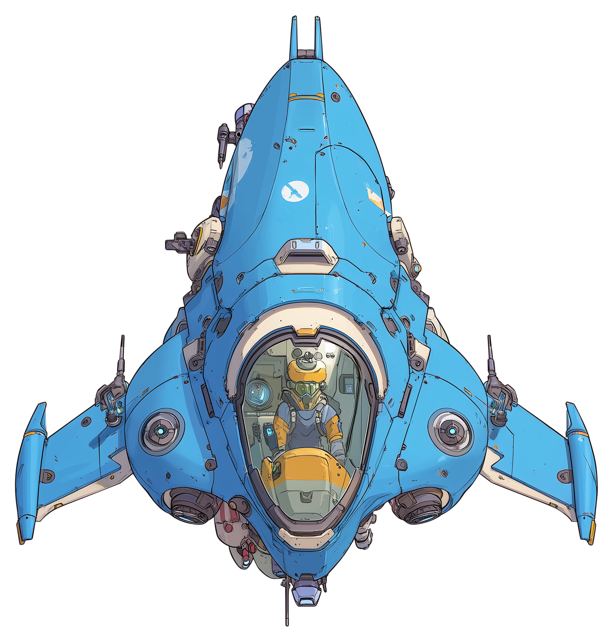 Preview for Futuristic-aircraft-design-concept-spaceship-sticker-dbf3b
