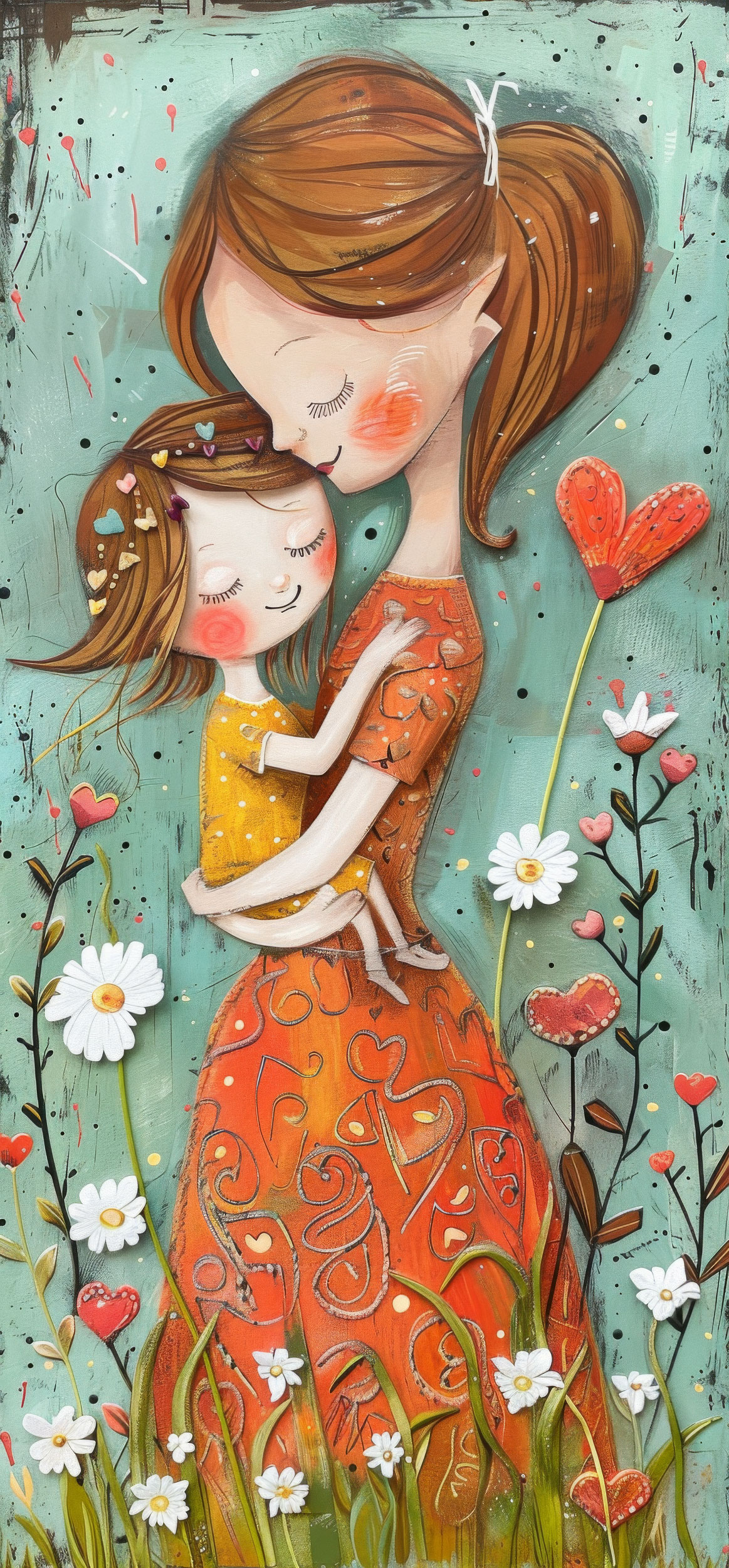 Preview for Mother-daughter-floral-embrace-mothers-day-background-0c86d