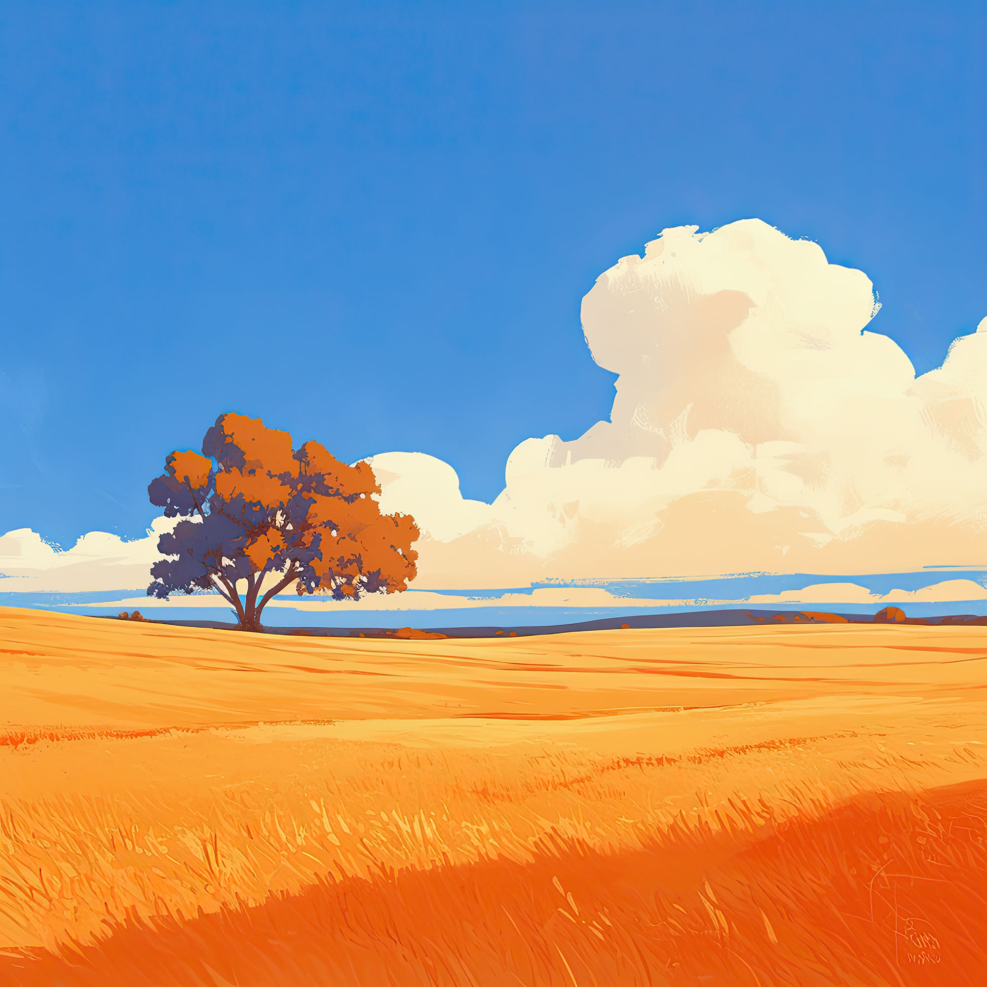 Preview for Serene-landscape-with-tree-simple-backdrop-background-50982