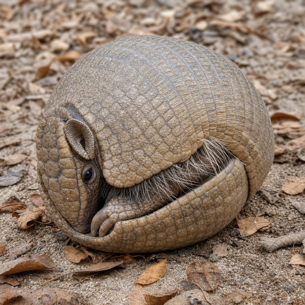 Preview for Armadillo Curled Shell Stock Background