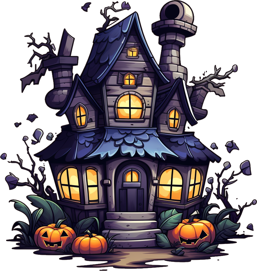 Preview for Halloween-haunted-house-illustration-sticker-5ce87