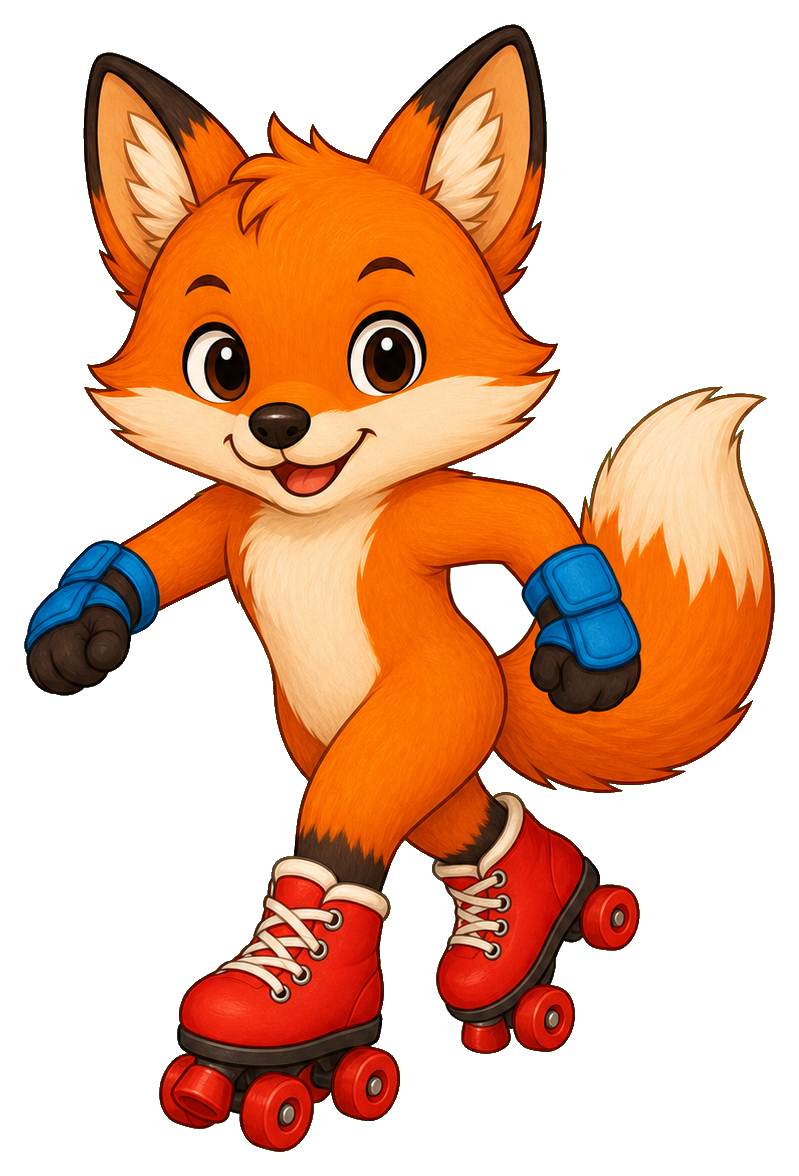 Preview for Roller Skater Fox Sticker