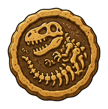 Preview for Fossil Badge Dinosaur Sticker