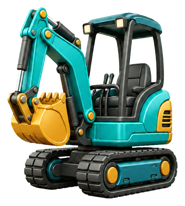 Preview for 3d Tiny Vehicles Excavator