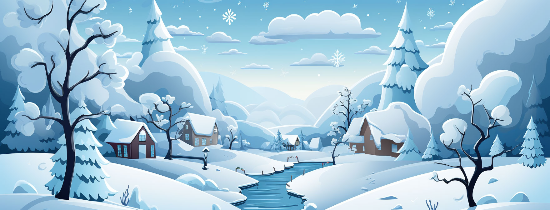 Preview for Serene-winter-landscape-illustration-christmas-cover-background-2f82b