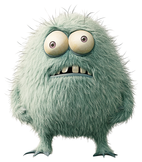 Preview for Green-furry-monster-illustration-monsters-sticker-26c85