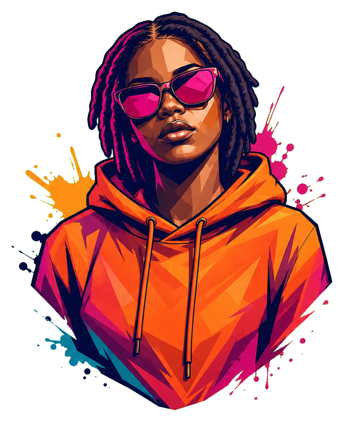 Preview for Colorful Locs Portrait Sticker