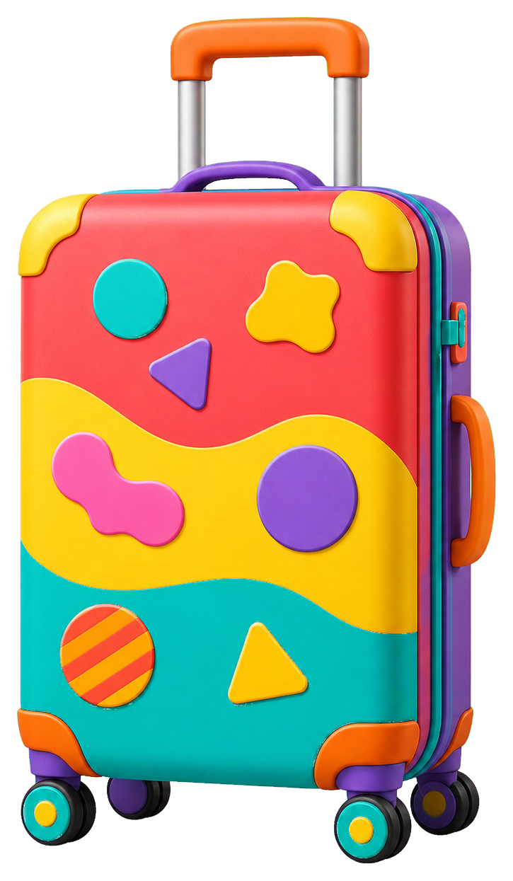 Preview for Colorful Travel Suitcase Sticker