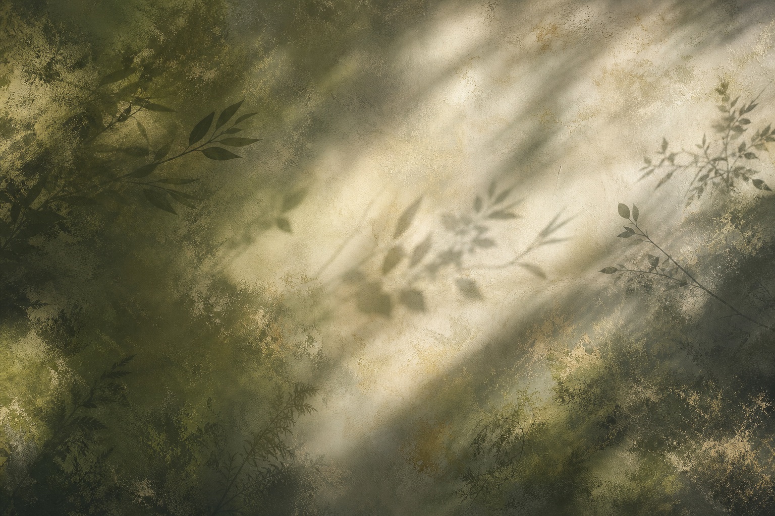 Preview for Moss Cream Botanical Shadow Sweep Background