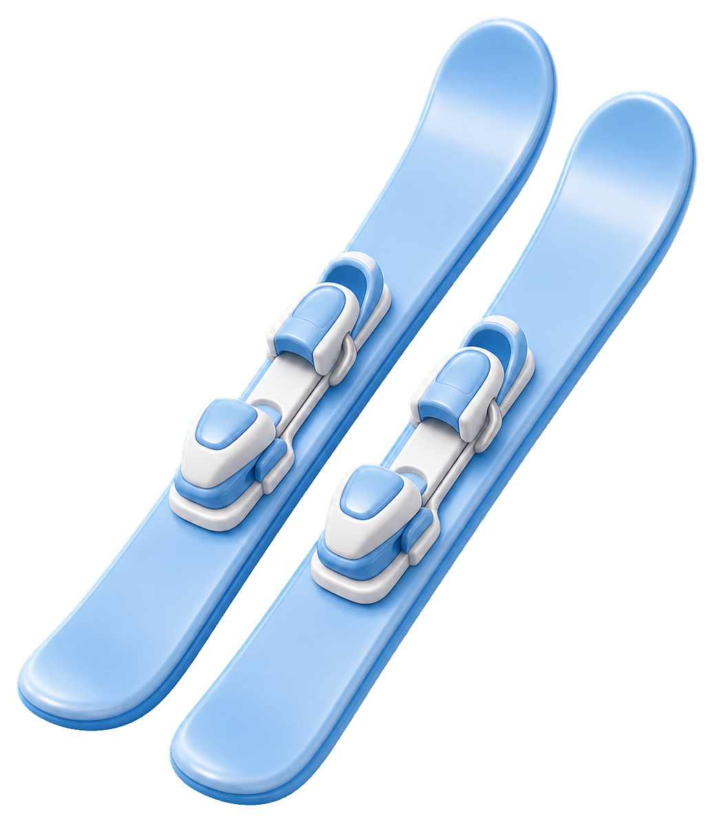 Preview for Plain Skis Sticker For Winter Designs