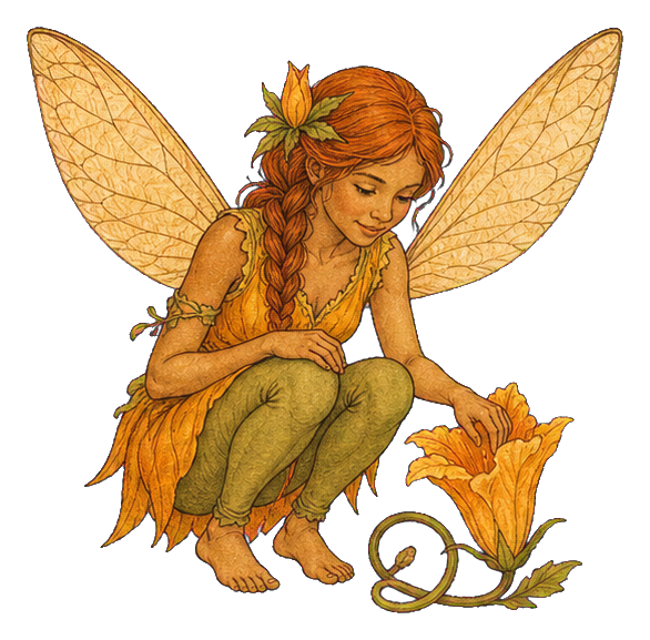 Preview for Pumpkin Flower Fairy Sticker