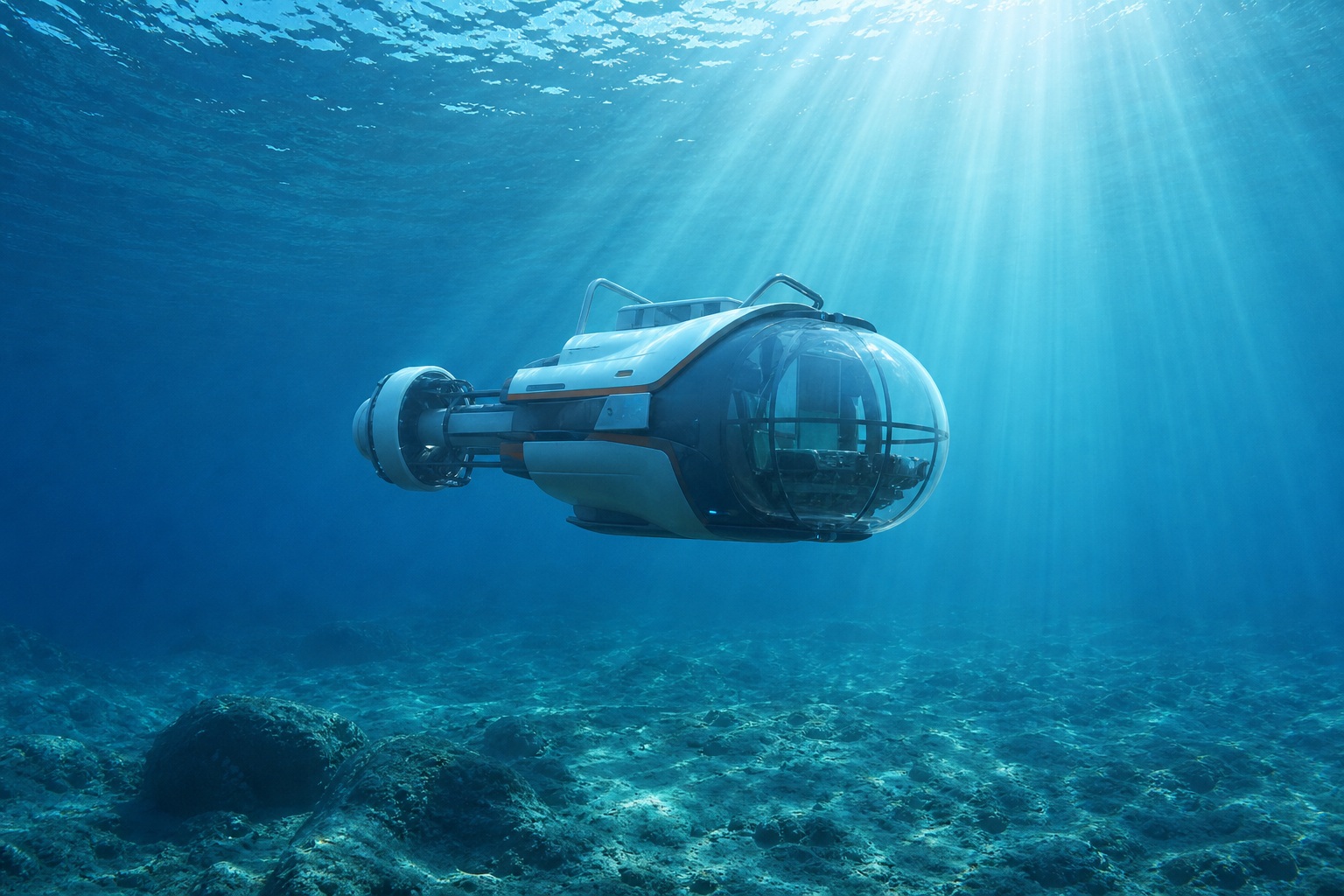 Preview for Sunlit Submersible Stock Background