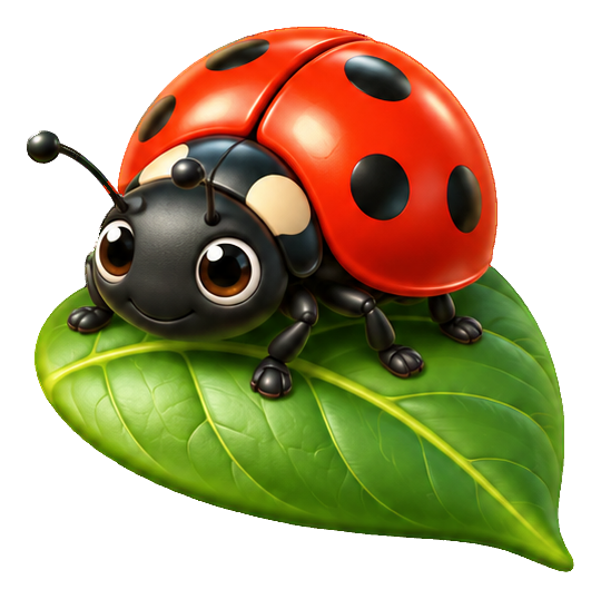 Preview for 3d Garden Animals Leaf Ladybug