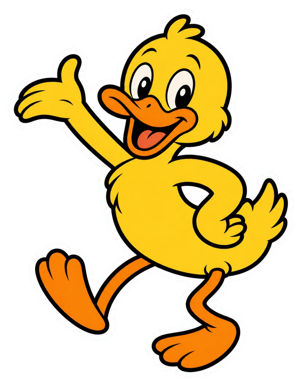 Preview for Retro Cartoon Duck Sticker
