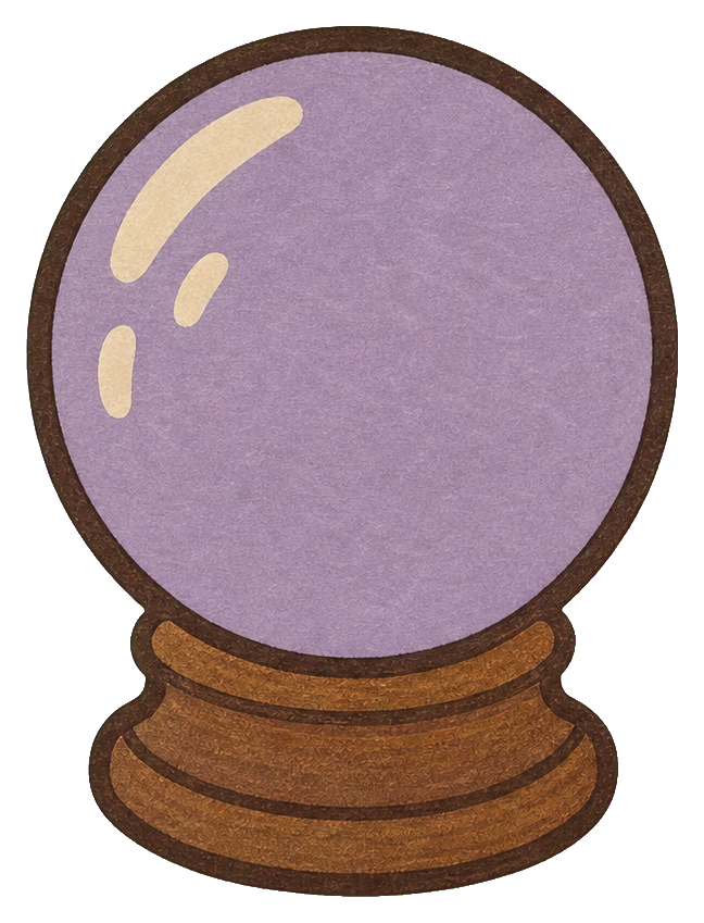 Preview for Dusty Blue Crystal Ball Sticker