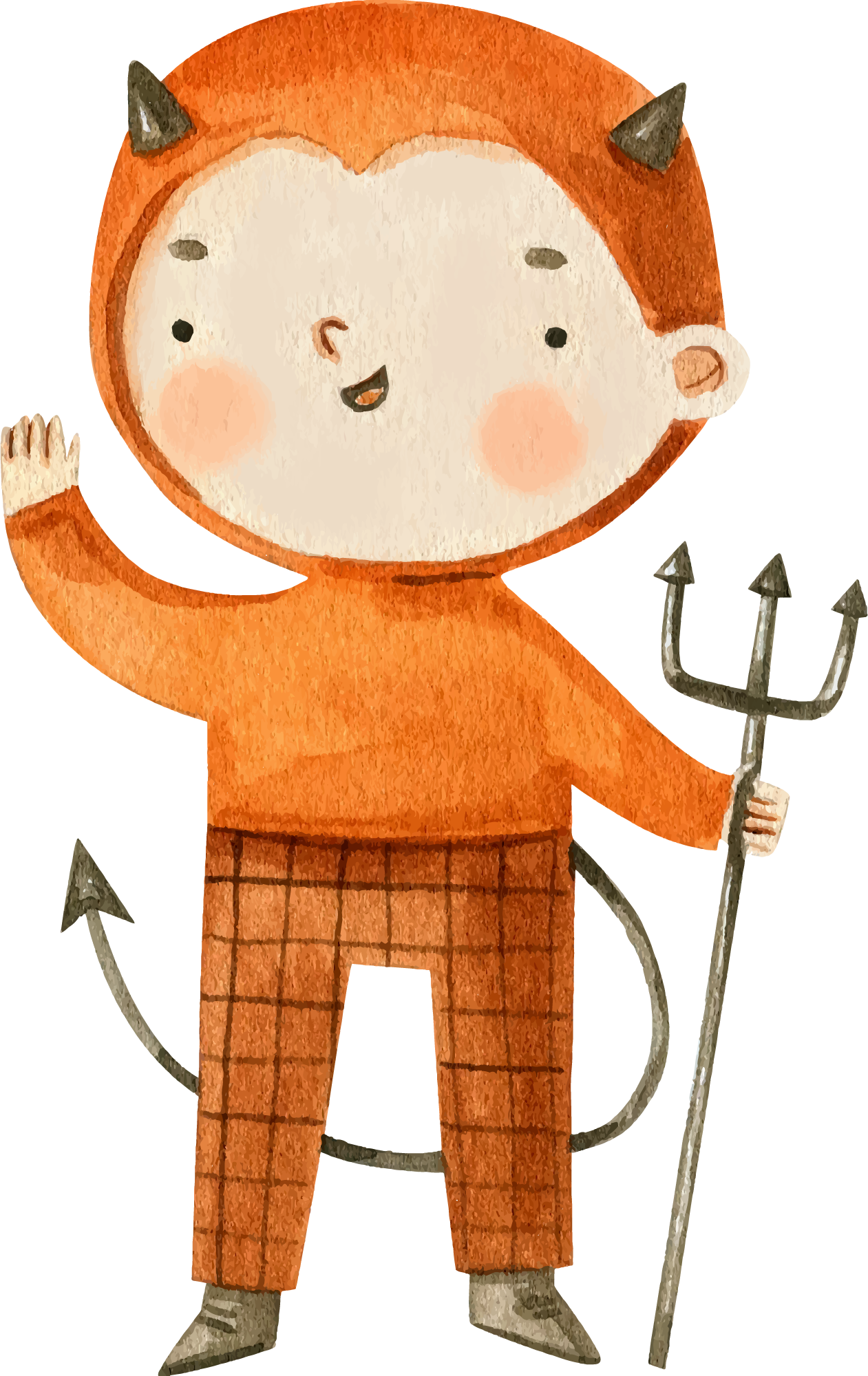 Preview for Cartoon-devil-character-illustration-halloween-watercolor-sticke-7bc20