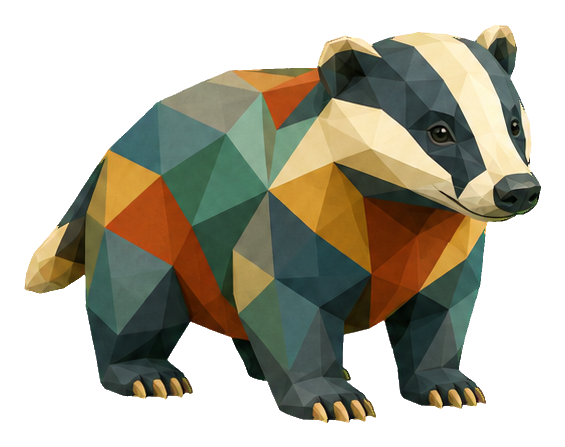 Preview for Low Poly Forest Animals Badger
