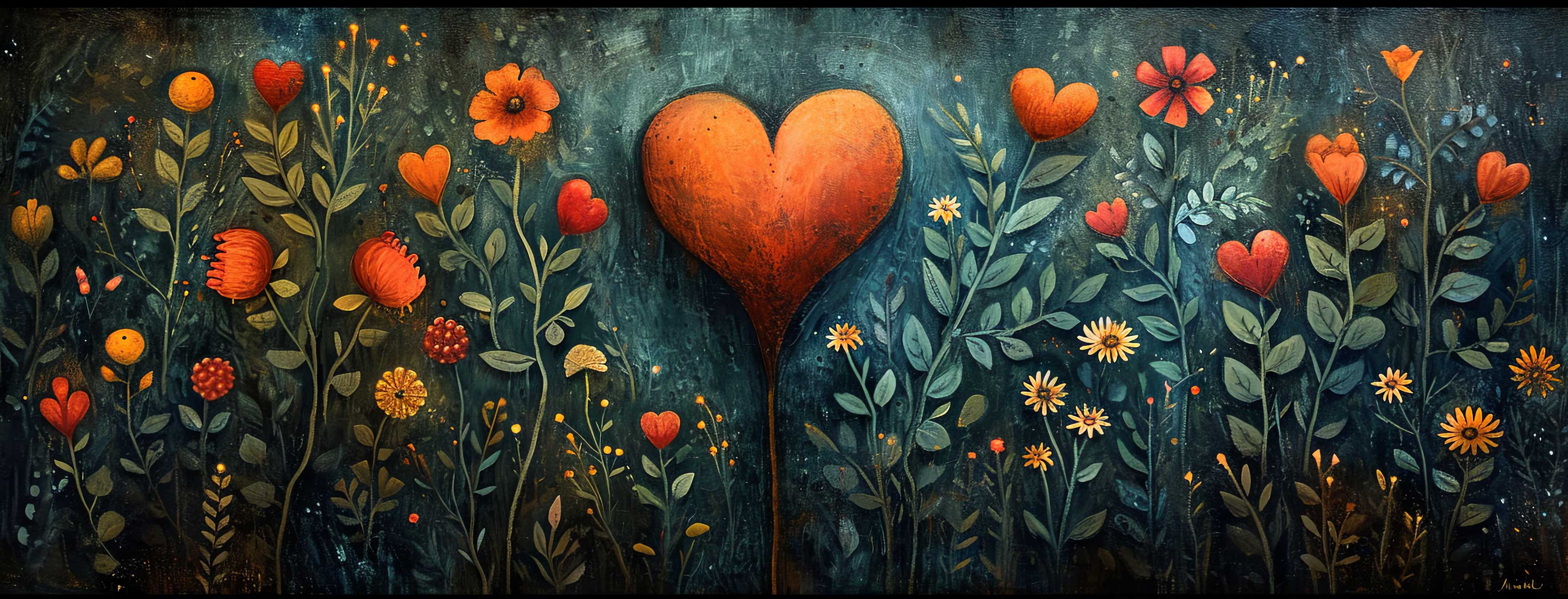 Preview for Heart-amidst-floral-pattern-heart-cover-background-02a97