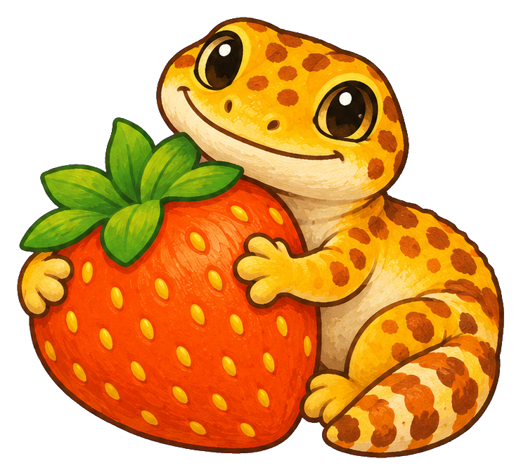 Preview for Gecko Hugging A Strawberry