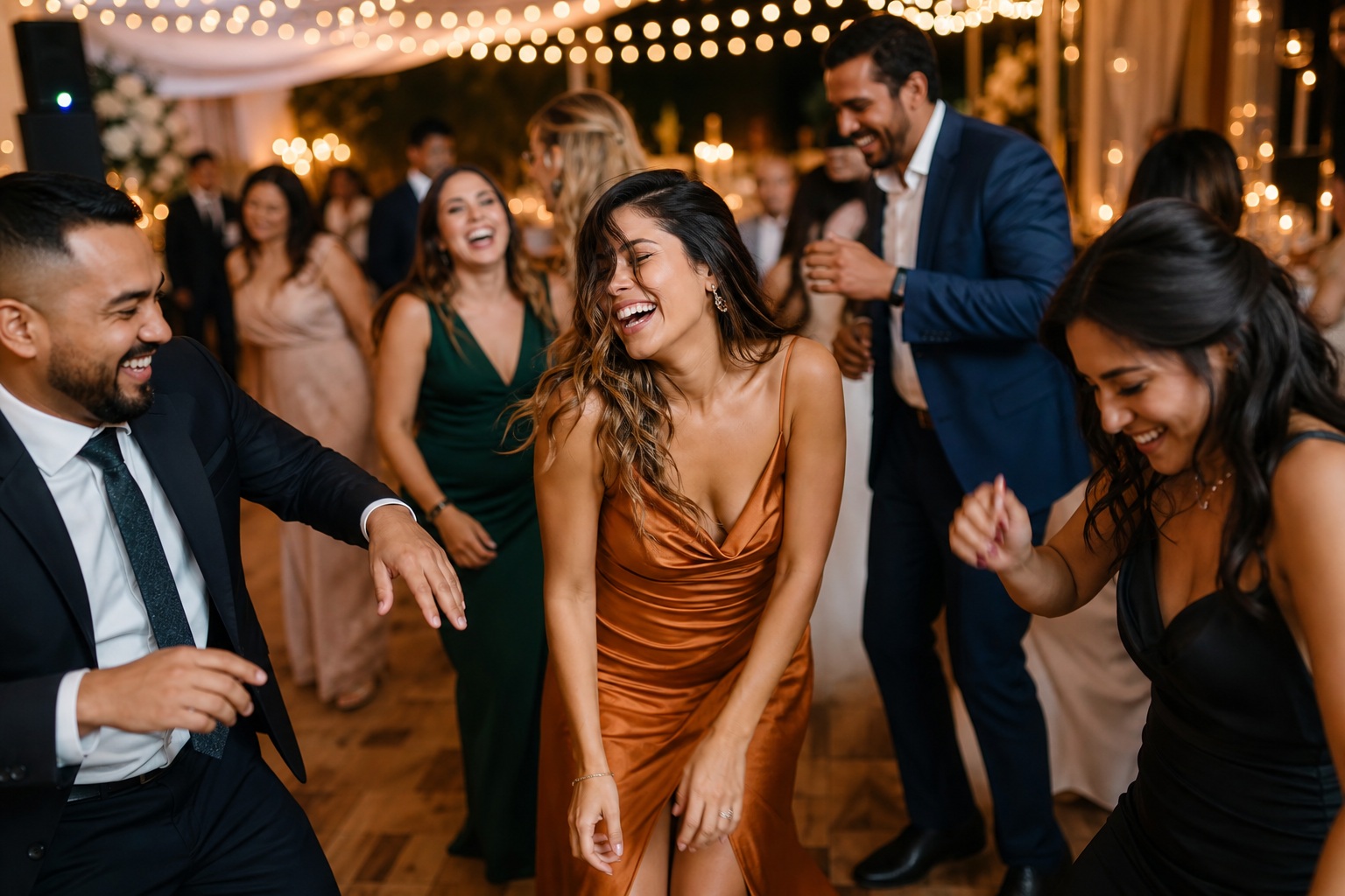 Preview for Wedding Reception Guests Dancing Background