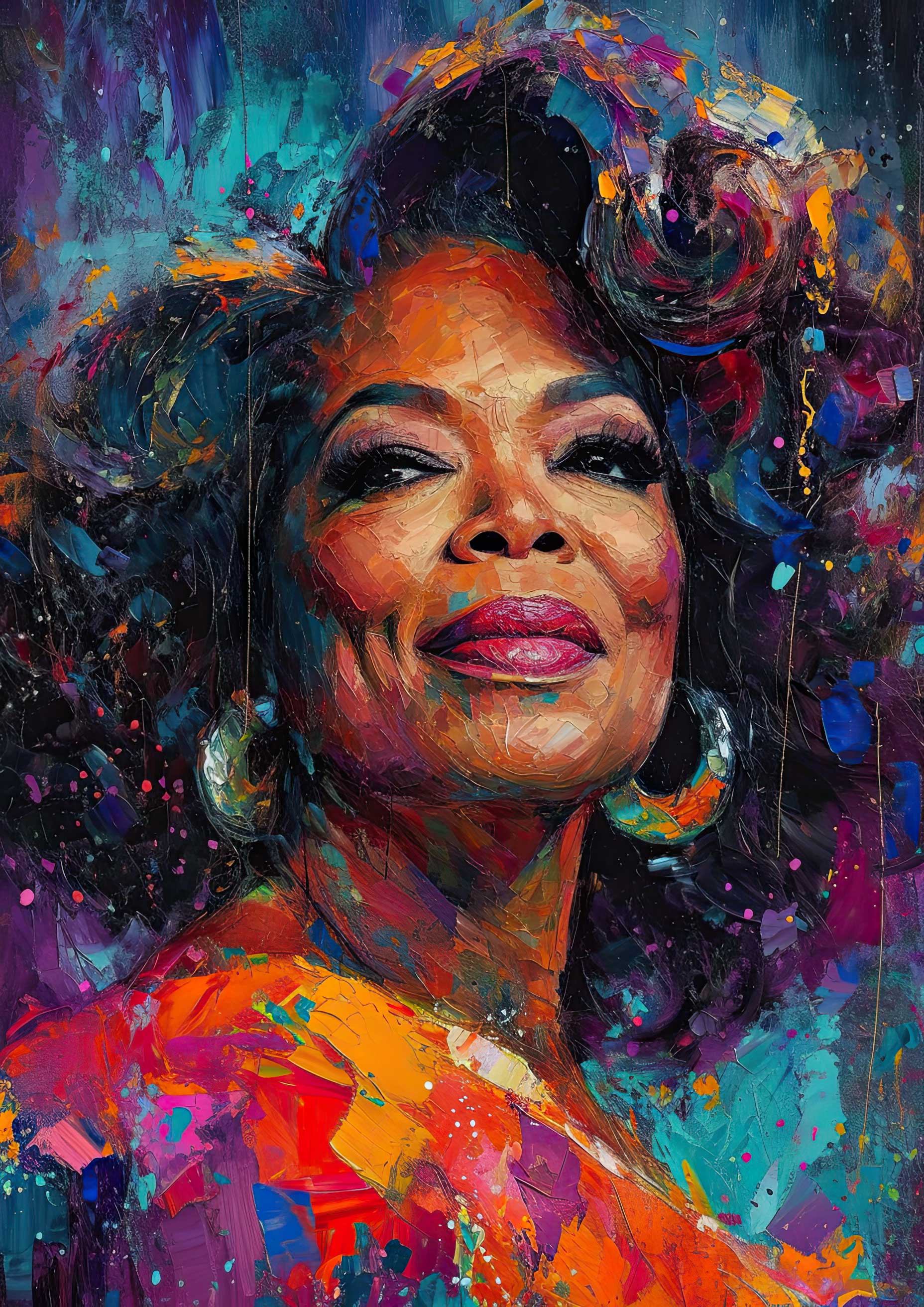 Preview for Aretha-franklin-vibrant-portrait-celebrities-background-13ae0