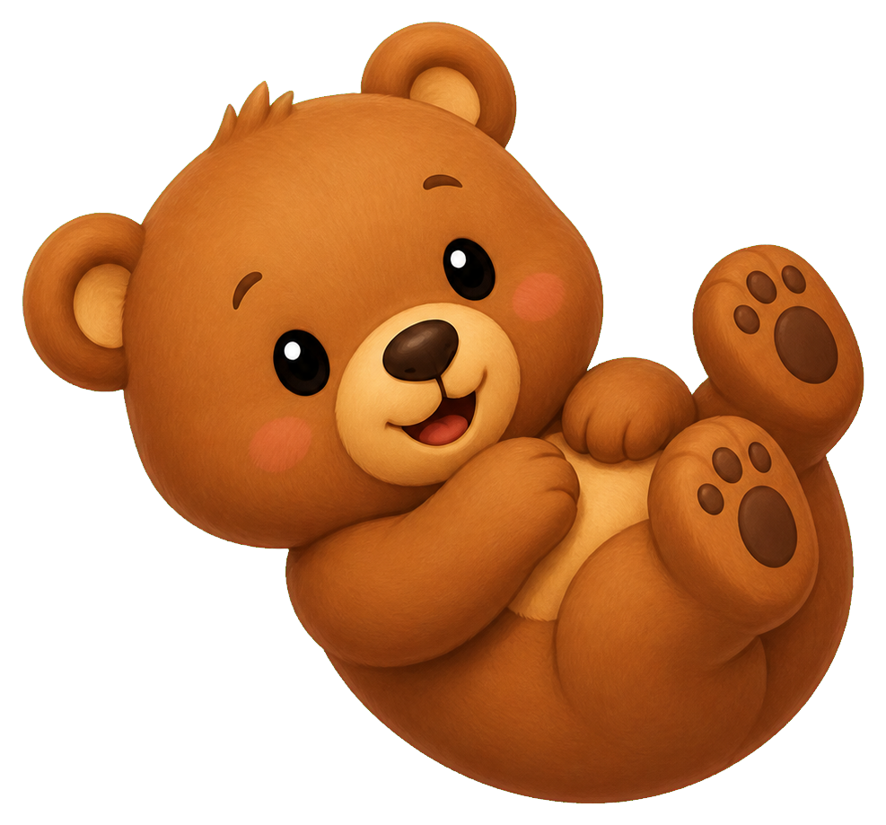 Preview for Bear Rolling Pose Sticker