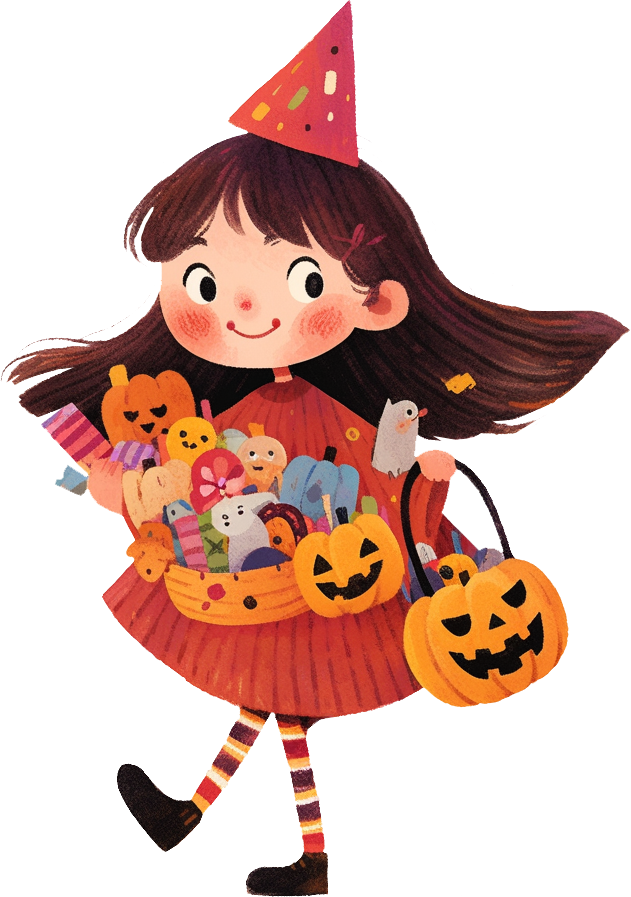 Preview for Halloween-cartoon-girl-halloween-costume-sticker-e80d8