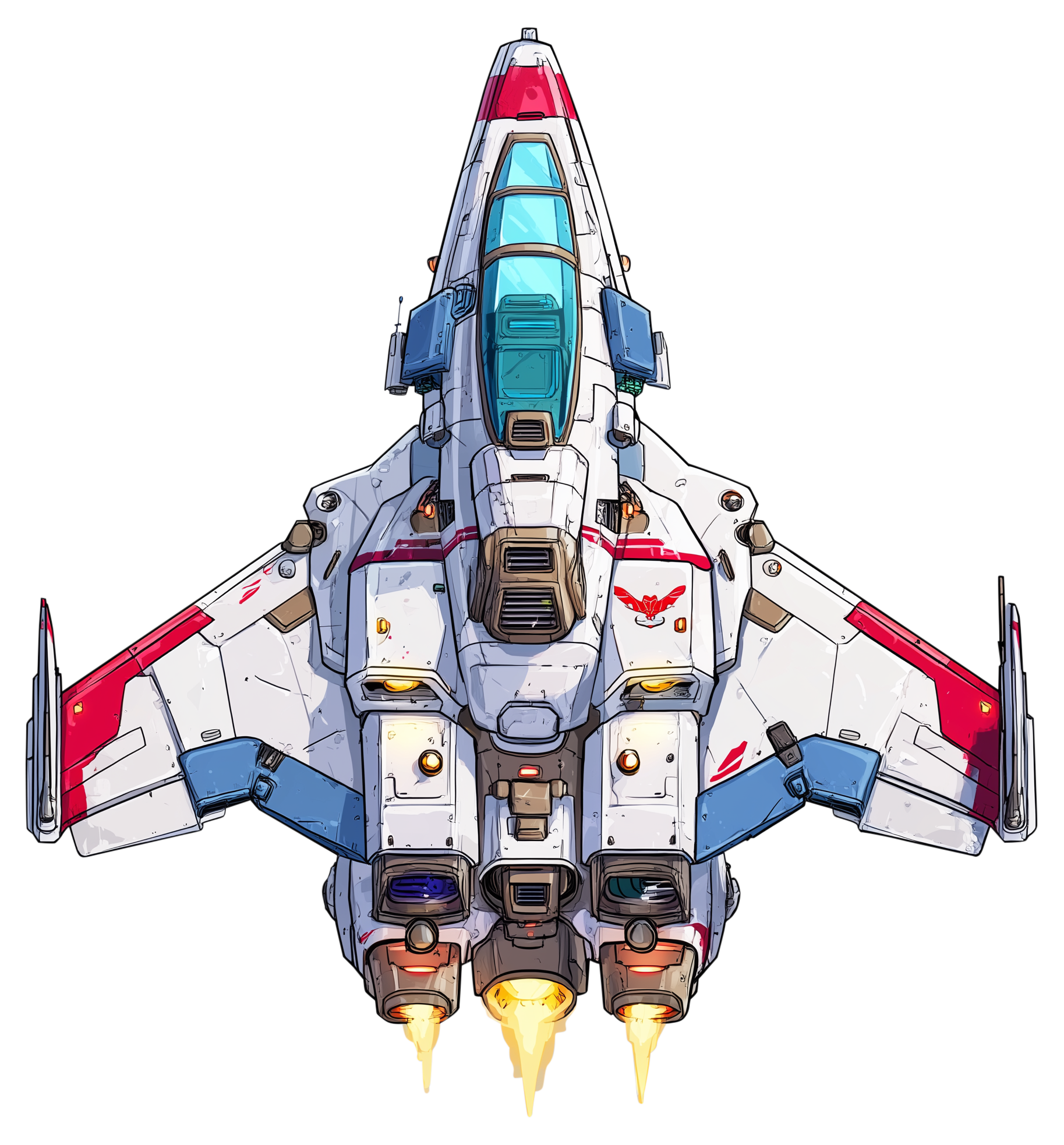 Preview for Futuristic-fighter-jet-illustration-spaceship-sticker-7dc7b