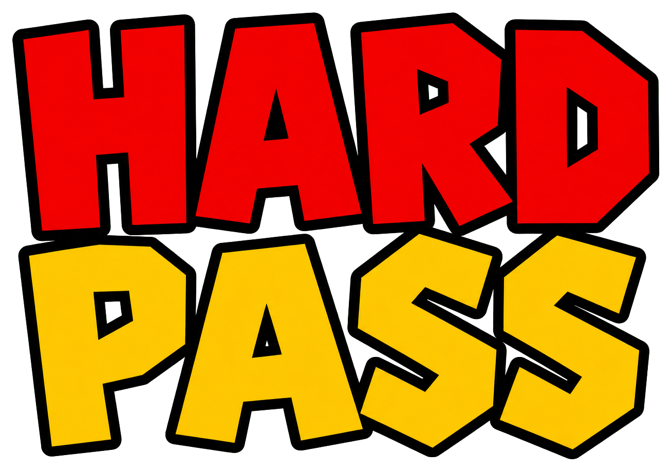 Preview for Hard Pass Text Sticker