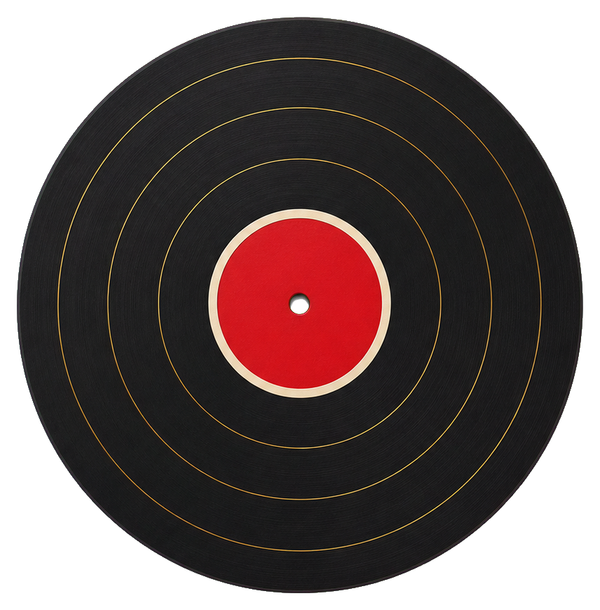 Preview for Red Black Vinyl Record Sticker