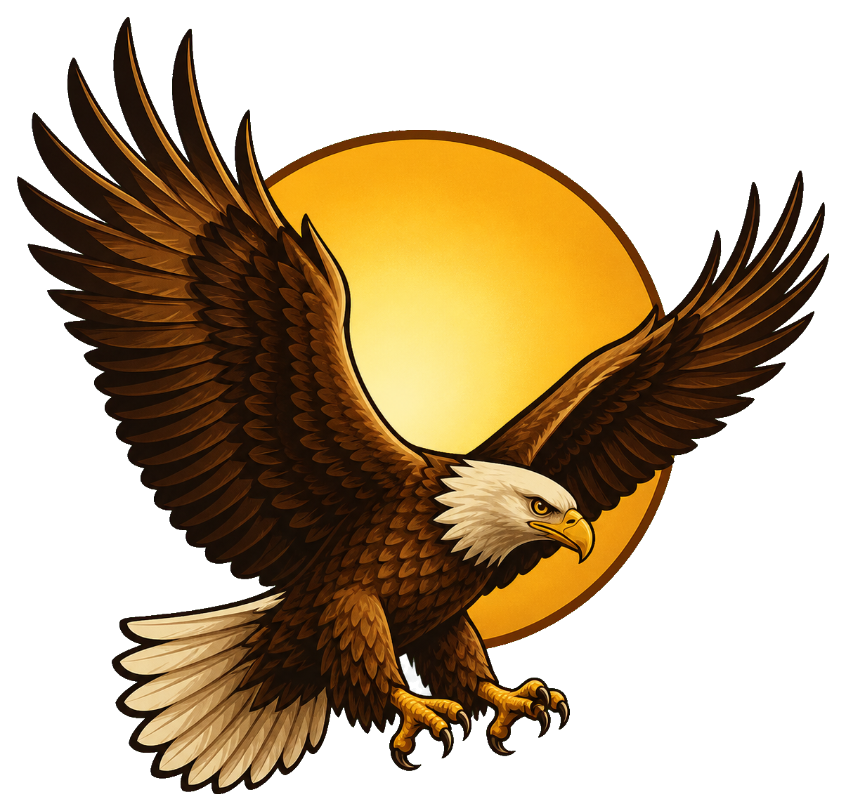 Preview for Eagle With Sun Disk Plain Sticker
