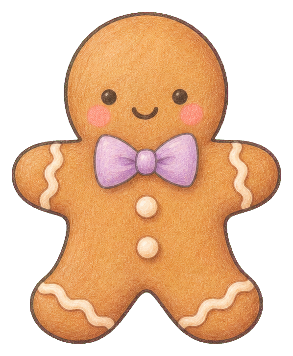 Preview for Gingerbread Cookie With Bow Tie Sticker
