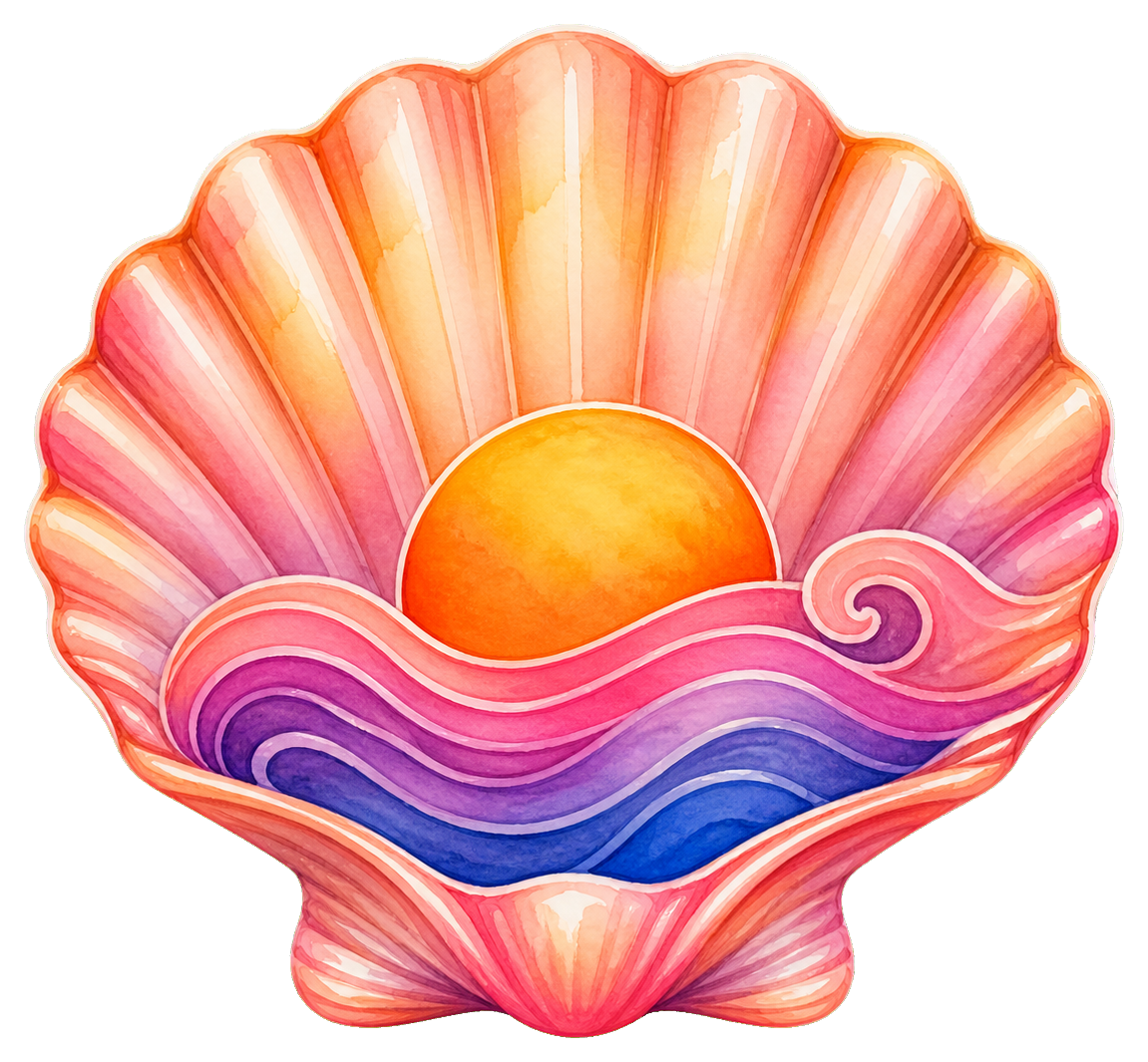 Preview for Sunset Shell Sticker