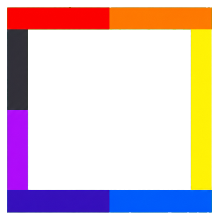 Preview for Rainbow Bands Square Sticker