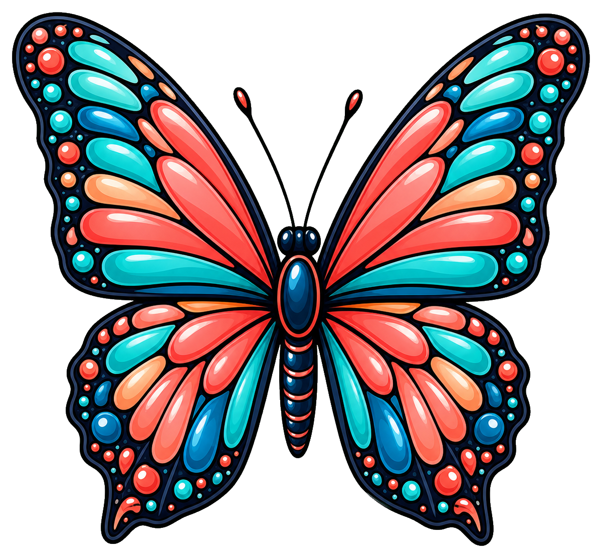 Preview for Coral Reef Butterfly Sticker
