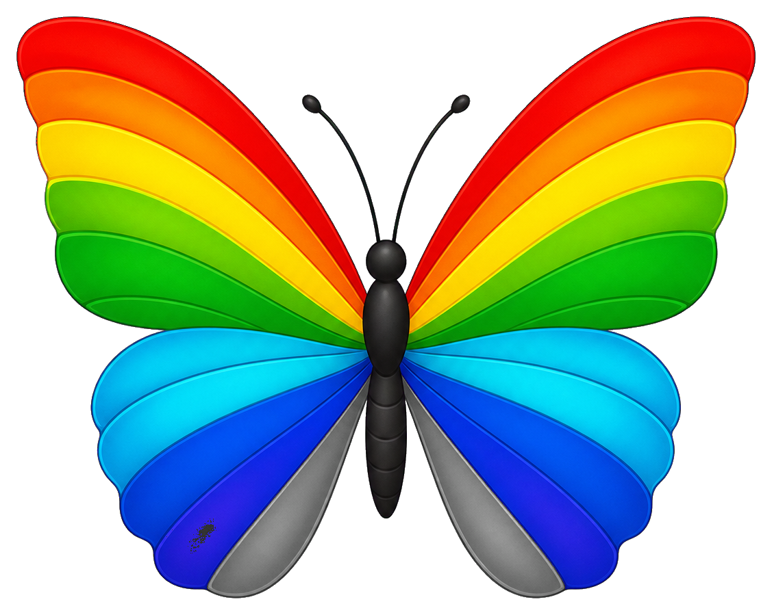 Preview for Rainbow Butterfly Sticker Graphic