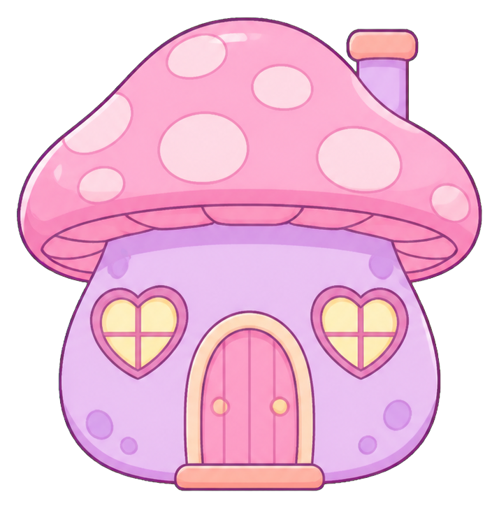 Preview for Lilac Mushroom Cottage Sticker
