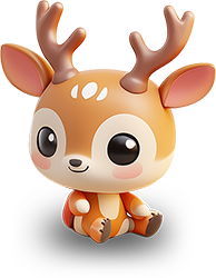 Preview for Cartoon-deer-illustration-animal-sticker-8606e