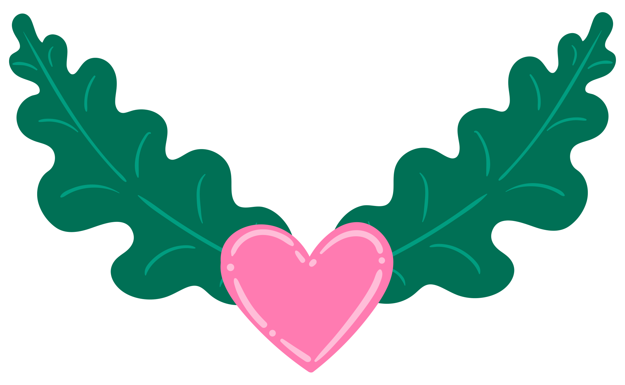 Preview for Oak-leaves-heart-illustration-love-design-sticker-50767