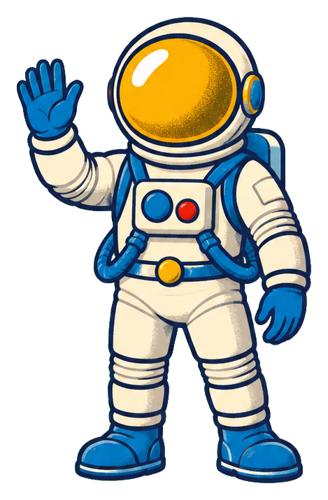 Preview for Waving Retro Astronaut